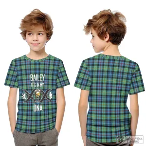 Bailey Ancient Tartan Kid T-Shirt with Family Crest DNA In Me Style