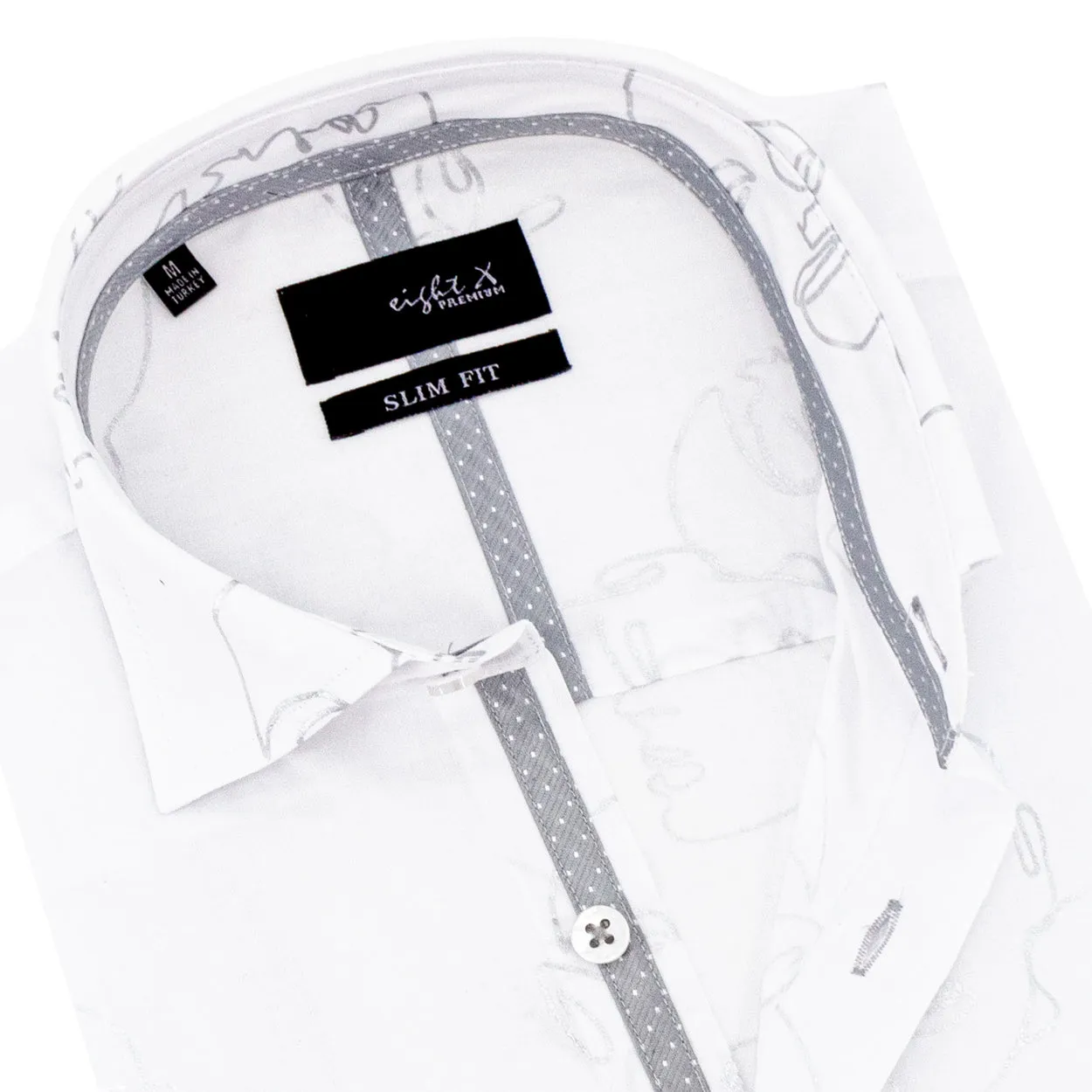 Faces Button Down Shirt - White